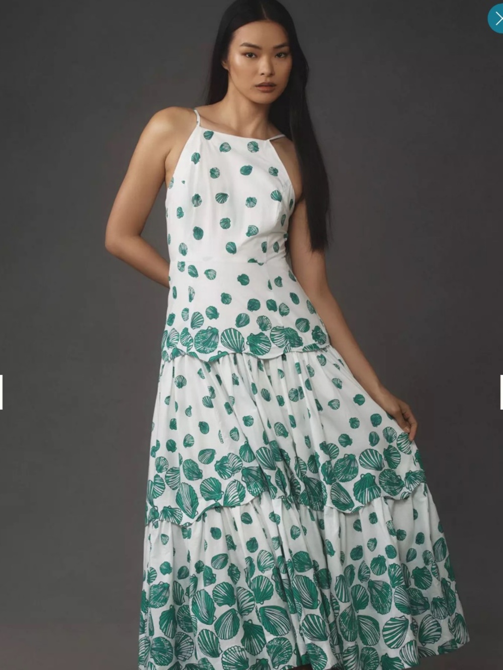 Anthropologie Floral Multi-tier Halter Dress Size 1X